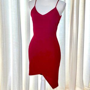 Sexy Little Red Dress with Asymmetric Hem by DRESSCODE LA, Size L